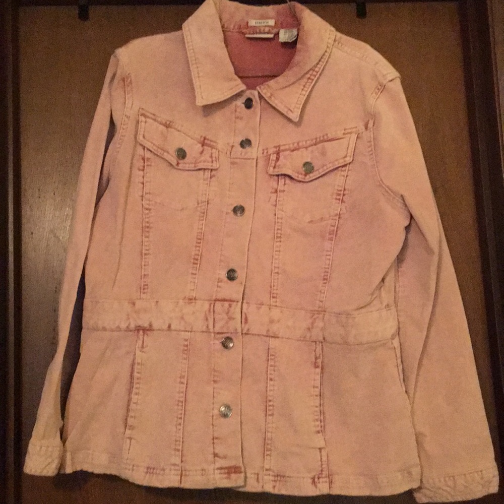 EUC Vintage Pink stretchy corduroy Jacket